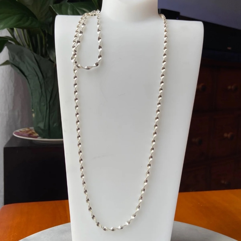 Designer Sterling Necklace and Bracelet Set